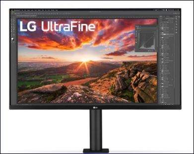 LG 32" (16:9) UHD 4K IPS LED, HDMI(2), DP, USB-C(60W), USB, HDR10, SPKR, VESA, 3YR WTY