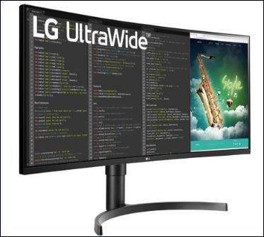 LG 35" ULTRAWIDE (21:9) VA CURVE QHD, HDMI(2), DP, USB-C(94W), USB, SPKR, H/ADJ, VESA