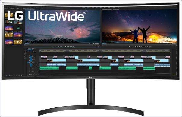 LG 38" ULTRAWIDE (21:9) IPS CURVE QHD, HDMI(2), DP, T/BOLT(94W), 1MS, SPKR, VESA