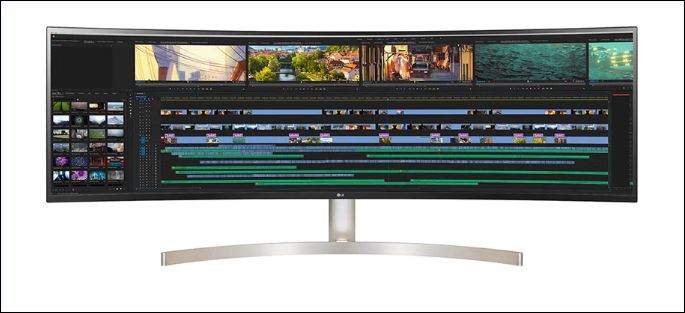 LG 49" ULTRAWIDE (32:9) IPS CURVE DQHD, HDMI(2), DP, USB-C, USB, SPKR, H/ADJ, VESA