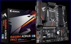 GIGABYTE B460M AORUS PRO MB, 1200, 4xDDR4, 6xSATA, 2x M.2, USB-C, USB3.2 Gen1, uATX, 3YR (GA-B460M-AORUS-PRO)