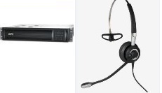APC BUNDLE:  APC UPS (2200VA) SMX2200RMHV2U +  BONUS JABRA CORDED BIZ 2400 II UC DUO HEADS